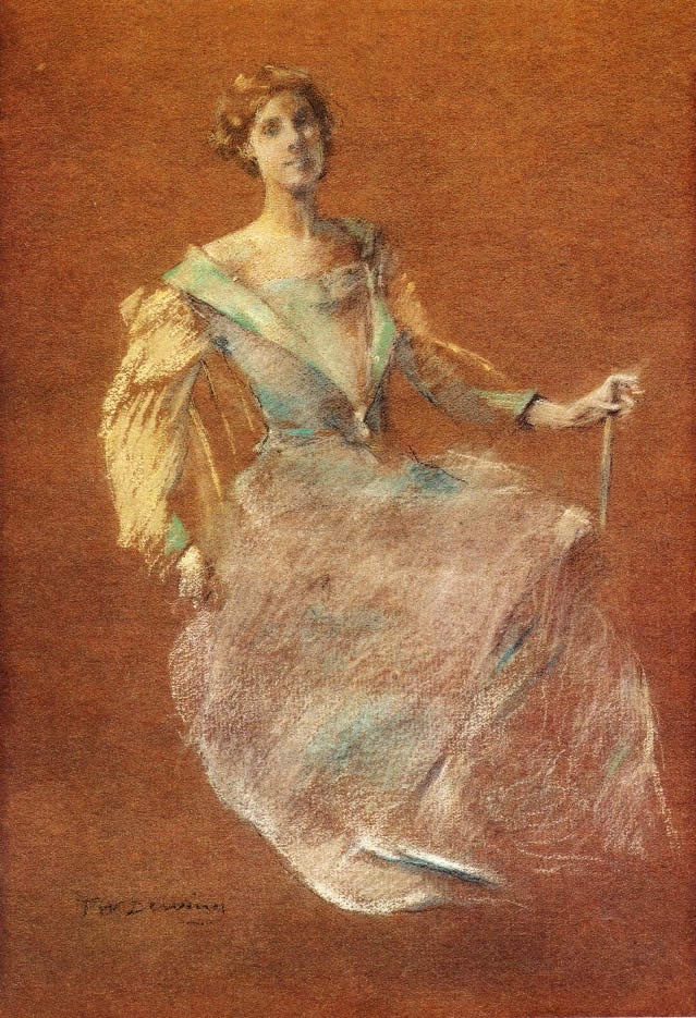 Thomas Dewing Lady in Blue